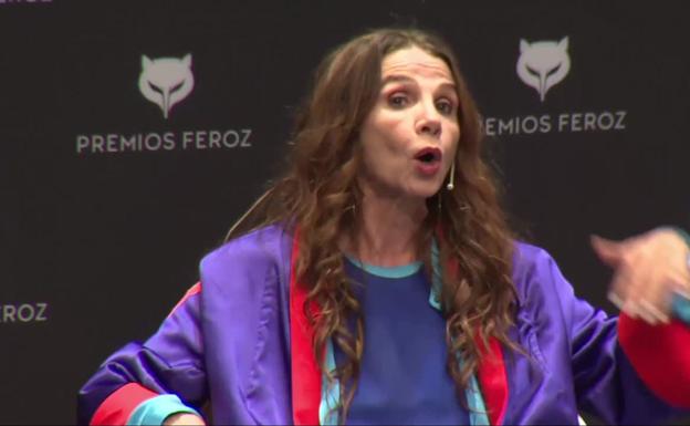 Victoria Abril, durante la rueda de prensa. 